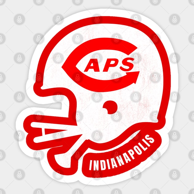 Defunct Indianapolis Caps (Capitols) Football 1968 Sticker by LocalZonly